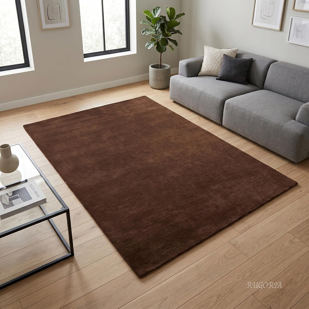 Hand-Tufted Wool Rug – 100% Natural Wool, Thick, Soft & Durable
