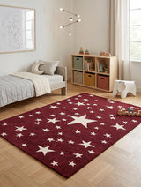 Hand-Tufted Star Wool Rug for Kids | Soft, Thick & Durable Starry Night Design