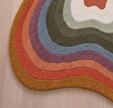 Modern Irregular Shaped Handmade  Premium Wool Area Rug