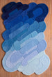 Hand Tufted Wool Rug, Abstract Organic Irregular Shape, Modern Gradient Design