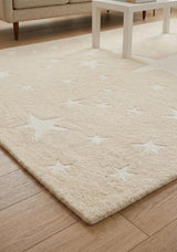 Hand-Tufted Star Wool Rug for Kids | Soft, Thick & Durable Starry Night Design