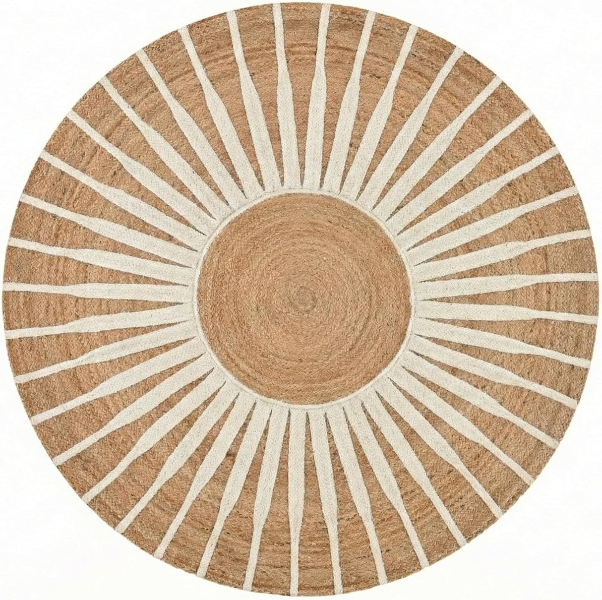 Round Jute Rug – Handwoven Natural Fiber Accent Rug
