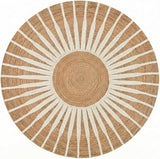 Round Jute Rug – Handwoven Natural Fiber Accent Rug