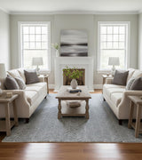 Modern Herringbone Chevron Collection Handmade Wool Rug
