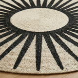 Round Jute Rug – Handwoven Natural Fiber Accent Rug