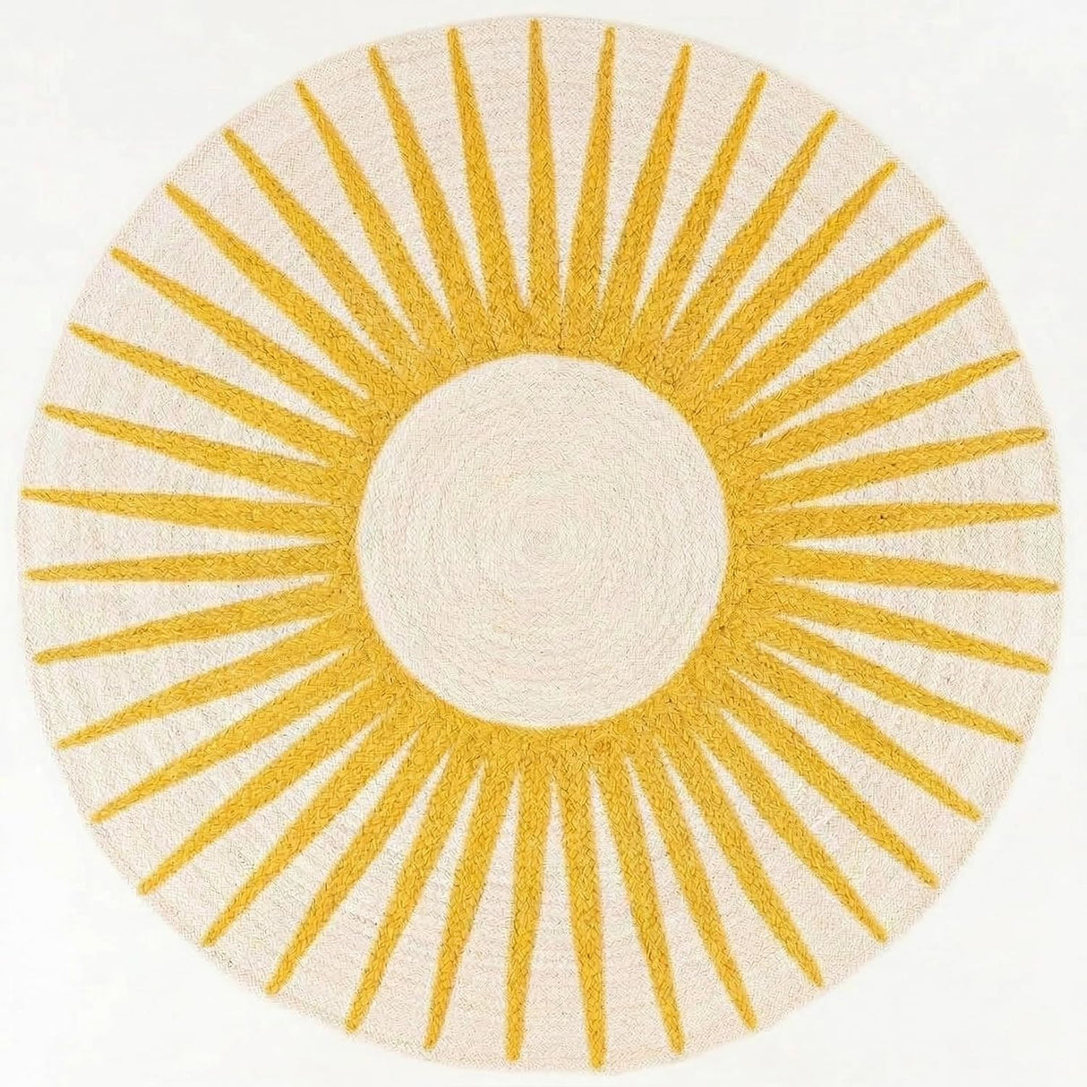 Round Jute Rug – Handwoven Natural Fiber Accent Rug
