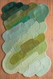 Hand Tufted Wool Rug, Abstract Organic Irregular Shape, Modern Gradient Design