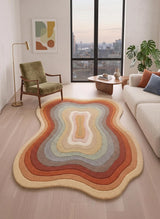 Modern Irregular Shaped Handmade  Premium Wool Area Rug