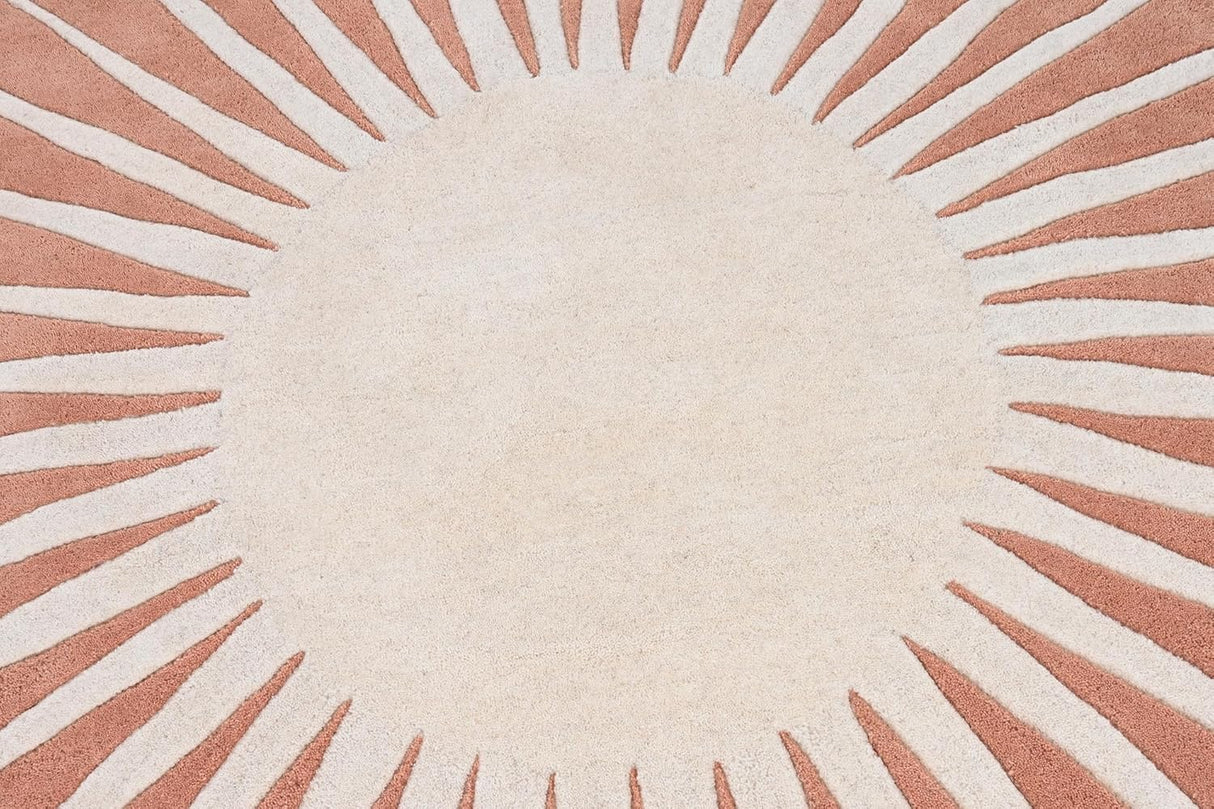 Modern Round Area Rug – Hand-Tufted with 100% New Zealand Wool