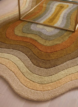 Modern Irregular Shaped Handmade  Premium Wool Area Rug