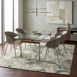 Hand Tufted Wool Rug, Floral Butterfly Botanical Pattern