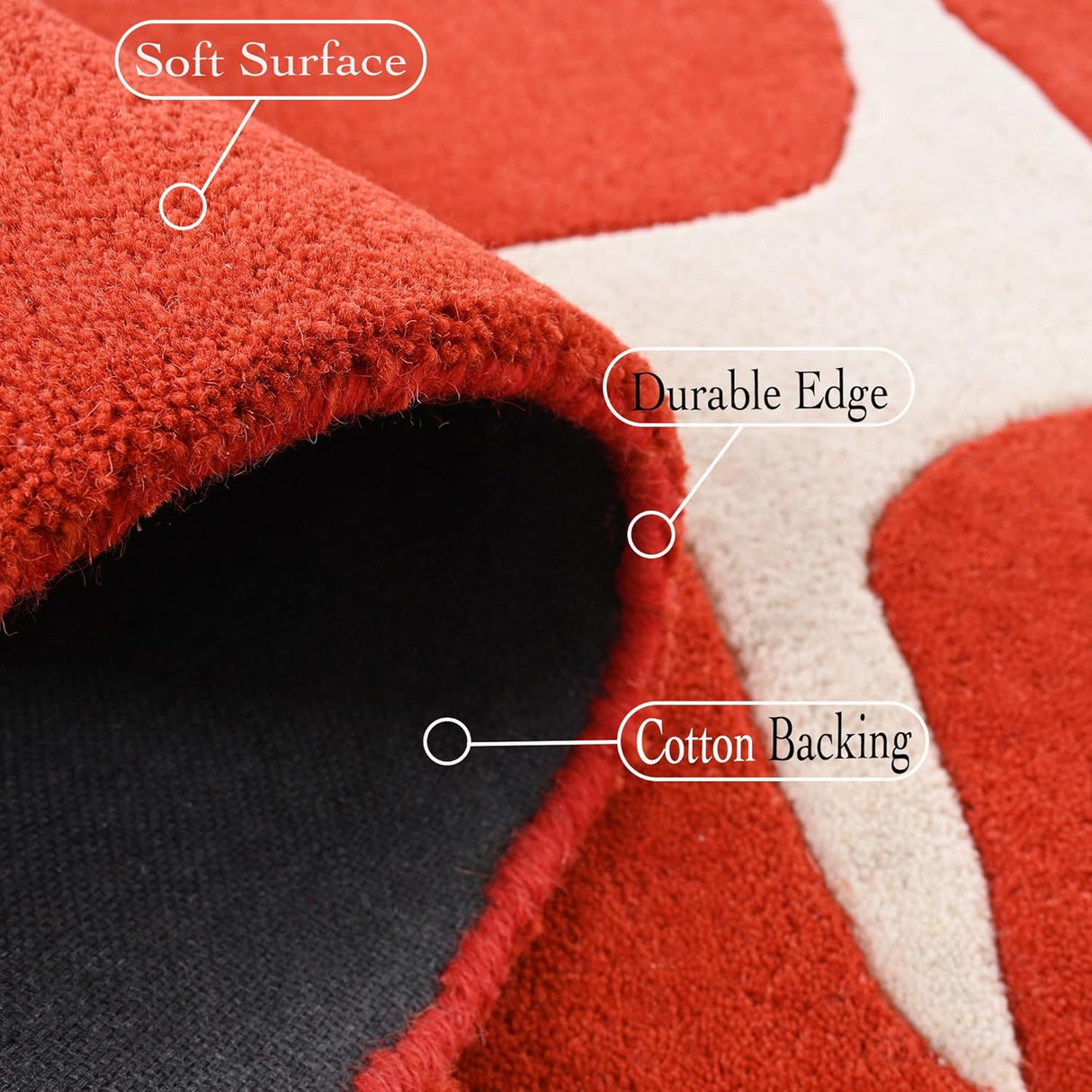 Modern Wool Rug – Hand-Tufted, Soft & Thick | Abstract Geometric Design