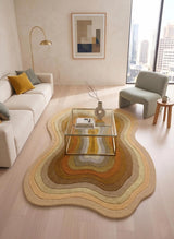 Modern Irregular Shaped Handmade  Premium Wool Area Rug
