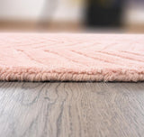 Modern Herringbone Chevron Collection Area Rug - Handmade Wool Carpet