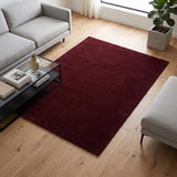 Solid Hand Tufted Wool Area Rug, Soft Plush Carpet
