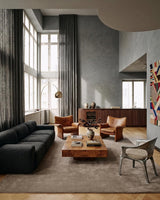 Solid Hand Tufted Wool Area Rug, Soft Plush Carpet