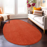 Modern Irregular Oval Rug – Hand-Tufted from New Zealand Wool with Soft and Cozy Feel