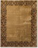Hand-Tufted Wool Area Rug, Geometric Border,