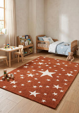Hand-Tufted Star Wool Rug for Kids | Soft, Thick & Durable Starry Night Design