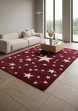 Hand-Tufted Star Wool Rug for Kids | Soft, Thick & Durable Starry Night Design