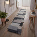 Modern Colorful Palette Irregular Shape Runner Wool Rug