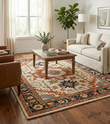 Traditional Handmade Oushak Wool Area Rug