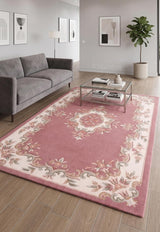 Handmade Traditional Wool Rug | Floral Medallion Border Design