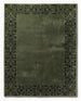 Hand-Tufted Wool Area Rug, Geometric Border,