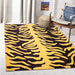Modern Zebra Print Wool Rug in Black and White