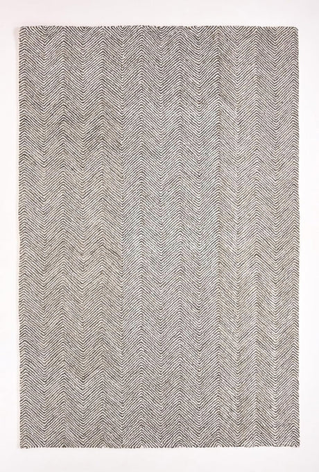 Modern Herringbone Chevron Collection Handmade Wool Area Rug