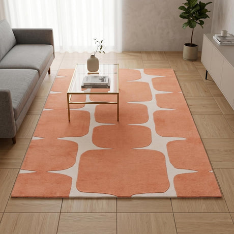 Modern Wool Rug – Hand-Tufted, Soft & Thick | Abstract Geometric Design
