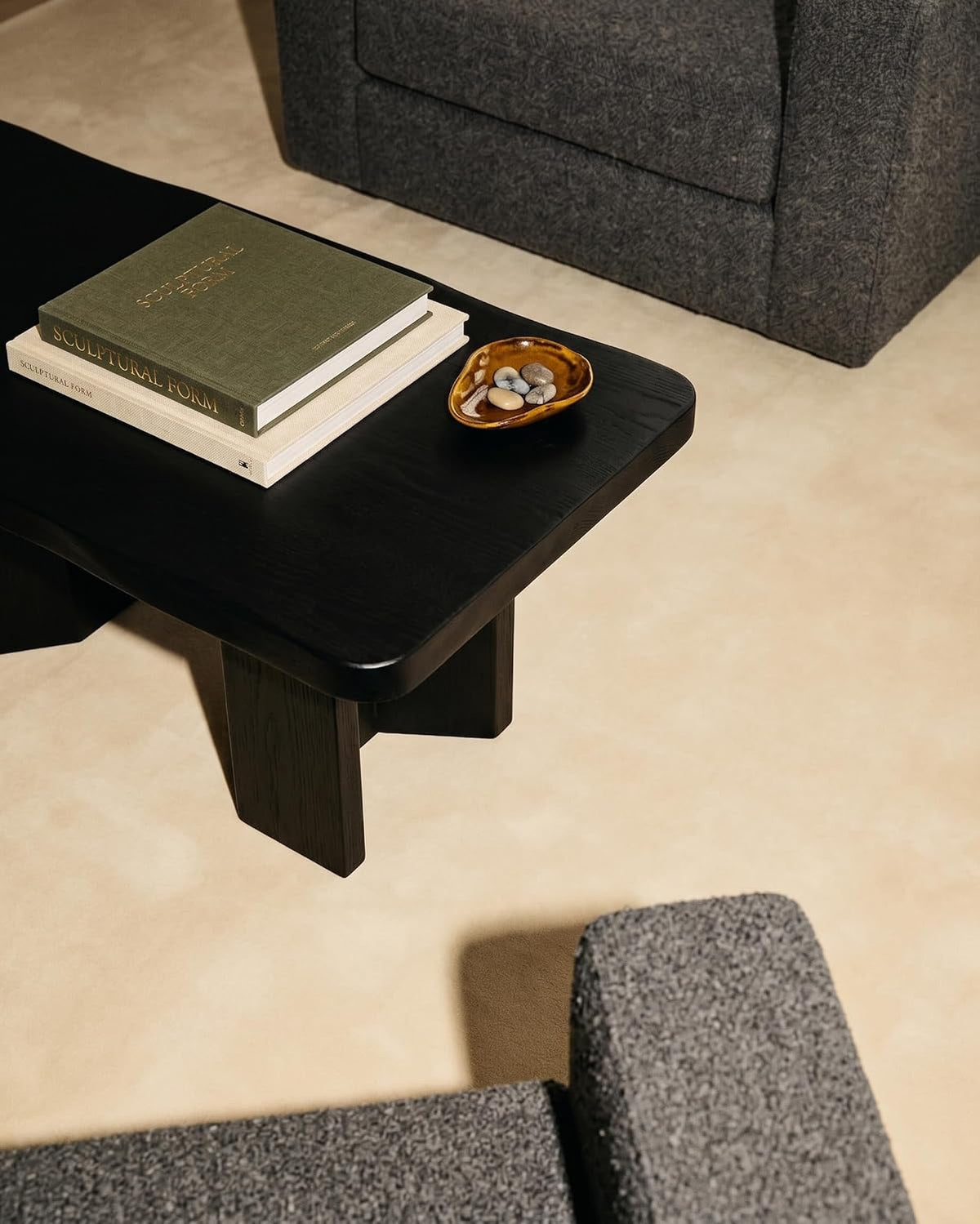Solid Hand Tufted Wool Area Rug, Soft Plush Carpet
