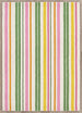 Handmade Wool Rug with Colorful Vertical Stripes Soft Hand Tufted Carpet