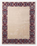 Hand-Tufted Wool Area Rug, Geometric Border,