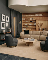 Solid Hand Tufted Wool Area Rug, Soft Plush Carpet