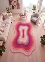 Modern Irregular Shaped Handmade  Premium Wool Area Rug