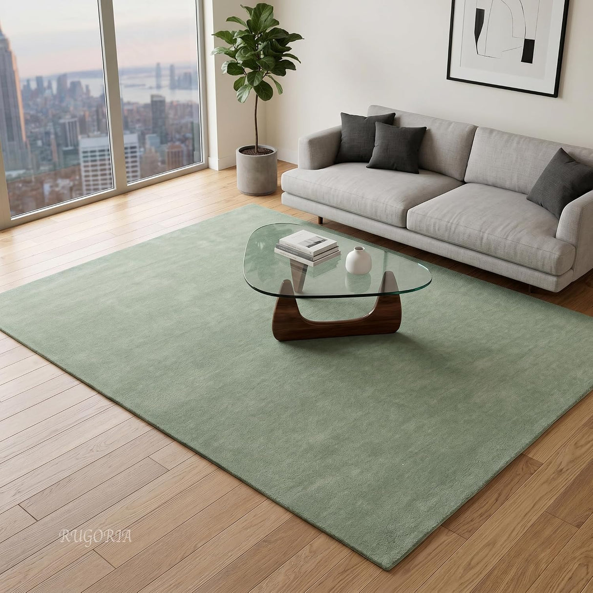 Hand-Tufted Wool Rug – 100% Natural Wool, Thick, Soft & Durable