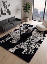 Climbing Jaguar Modern Handmade Wool Area Rug