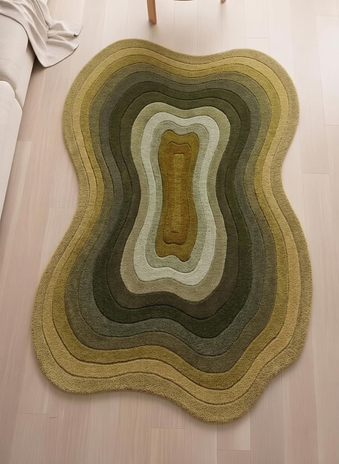 Modern Irregular Shaped Handmade  Premium Wool Area Rug