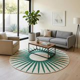 Round Jute Rug – Handwoven Natural Fiber Accent Rug