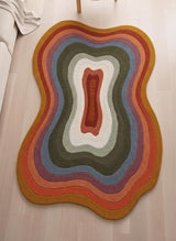 Modern Irregular Shaped Handmade  Premium Wool Area Rug
