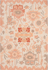 Handmade Oushak Wool Area Rug – Featuring Floral and Botanical Patterns in Soft Tones