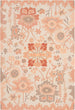 Handmade Oushak Wool Area Rug – Featuring Floral and Botanical Patterns in Soft Tones