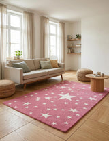 Hand-Tufted Star Wool Rug for Kids | Soft, Thick & Durable Starry Night Design