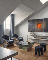 Solid Hand Tufted Wool Area Rug, Soft Plush Carpet