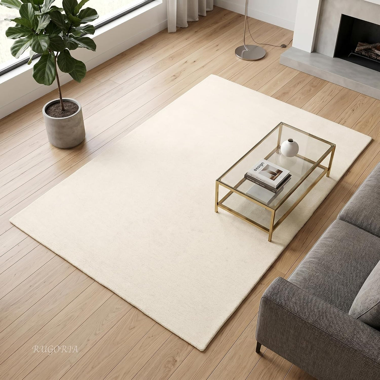 Hand-Tufted Wool Rug – 100% Natural Wool, Thick, Soft & Durable