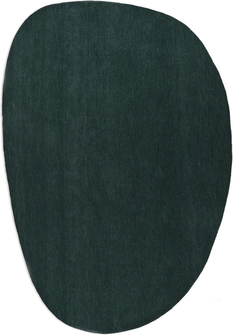 Modern Oval Shape Wool Rug - Irregular Shaped