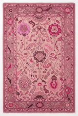 Handmade Wool Area Rug Traditional Floral Medallion Design