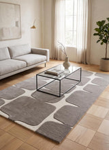 Modern Wool Rug – Hand-Tufted, Soft & Thick | Abstract Geometric Design