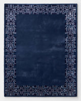 Hand-Tufted Wool Area Rug, Geometric Border,